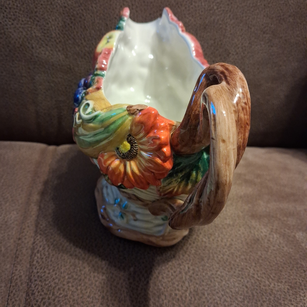 Colorful Ceramic Cornucopia Vase - Picture 4 of 13